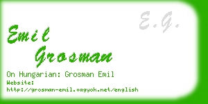 emil grosman business card